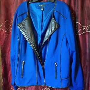 INC International Concepts Cobalt Blue Jacket Plus size 3X